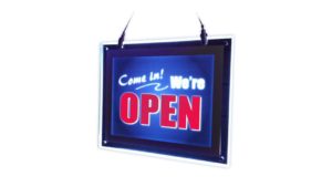 Slim Acrylic Lightbox “Open” Sign – CA004OPEN Slim Acrylic Lightbox "Open" Sign - CA004OPEN