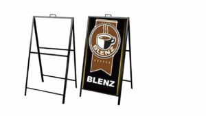 Angled Metal AFRAME016 – 24″W x 48″H – Sandwich Board Heavy Duty Slide-in Sidewalk Signboard for Outdoor Street Advertising Angled Metal AFRAME016 - 24"W x 48"H - Sandwich Board Heavy Duty Slide-in Sidewalk Signboard for Outdoor Street Advertising