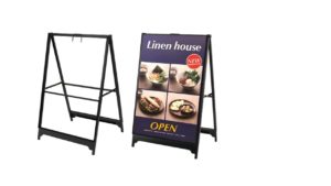 Heavy Duty Metal Black AFRAME093B – 24″W x 36″H – Sandwich Board Slide-in Sidewalk Signboard Street Advertising Heavy Duty Metal Black AFRAME093B - 24"W x 36"H - Sandwich Board Slide-in Sidewalk Signboard Street Advertising
