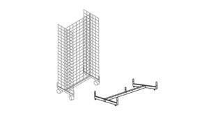 Grid Gondola Base With Casters – F2502 Grid Gondola Base With Casters - F2502