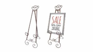 Antique Metal Easel – E001 Antique Metal Easel - E001