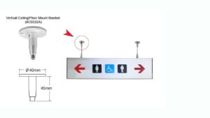 CEILING TO FLOOR MOUNT BRACKETS – CS022A CEILING TO FLOOR MOUNT BRACKETS - CS022A
