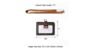 Horizontal ID card holder & lanyard – Dark Brown Horizontal ID card holder & lanyard - Dark Brown