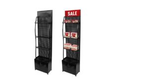 3 Tier Display Shelf with Locker - A72