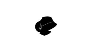 LEATHERETTE NECKLACE FORM BLACK 6"H - JN-6BL