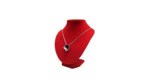 VELVET NECKLACE FORM RED 8”H - JN-8RV