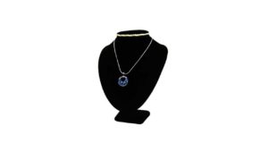 VELVET NECKLACE FORM BLACK 10"H - JN-10BVS
