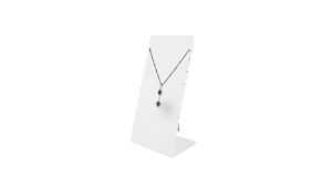 Acrylic Necklace Display White 7½”H – JN-7WP Acrylic Necklace Display White 7½"H - JN-7WP