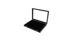 Rings Display Tray With Hinged Glass Lid – JBOX-R10BV Rings Display Tray With Hinged Glass Lid - JBOX-R10BV