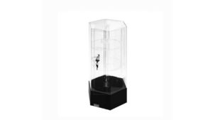 24″H Locking Hexagonal Showcase – JBOX28 24"H Locking Hexagonal Showcase - JBOX28