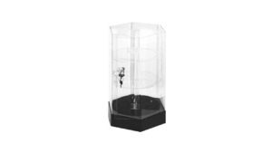 24″H Locking Hexagonal Showcase – JBOX24 24"H Locking Hexagonal Showcase - JBOX24