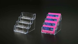 4-Bay Business Card Acrylic Holder – CTS0172 4-Bay Business Card Acrylic Holder - CTS0172