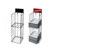 Newspaper Stand 2 Tier Holder – NS001 Newspaper Stand 2 Tier Holder - NS001