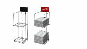 Newspaper Stand 2 Tier Holder – NS004 Newspaper Stand 2 Tier Holder - NS004