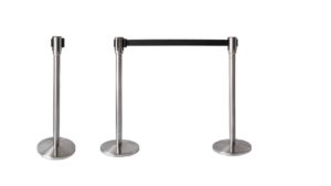4-Way Stanchion Stainless Steel Post – Black 4-Way Stanchion Stainless Steel Post - Black