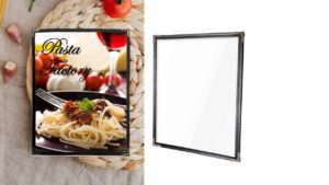 2 View Menu Cover Single Pocket Black 2 View Menu Cover Single Pocket Black