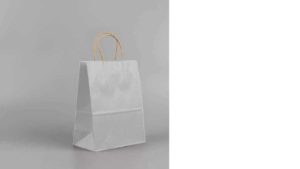 Twisted Paper Handle Bags – 8¼” Silver Twisted Paper Handle Bags - 8¼'' Silver