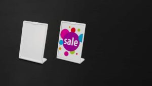 Slanted Acrylic Sign Holder – CTS0304W Slanted Acrylic Sign Holder - CTS0304W