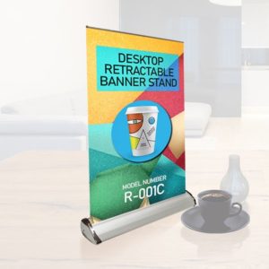 DESKTOP RETRACTABLE BANNER STAND – R-001C DESKTOP RETRACTABLE BANNER STAND - R-001C