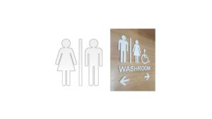 PVC CUT OUT MALE + FEMALE SIGN PVC CUT OUT MALE + FEMALE SIGN