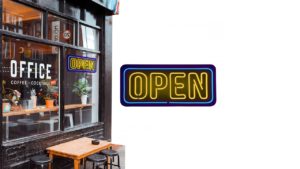LED PLASTIC NEON"OPEN" SIGN #OPEN2019YELLOW