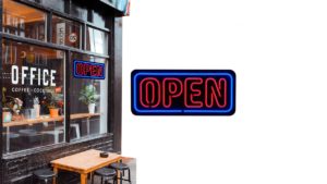LED PLASTIC NEON"OPEN" SIGN #OPEN2019RED