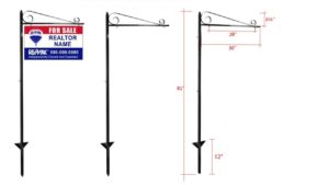 METAL LAWN SIGN POST - LP008