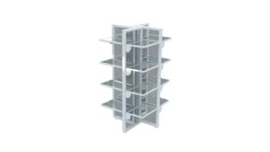 GONDOLA Glass SHELF 4 WAY – A81 GONDOLA Glass SHELF 4 WAY - A81
