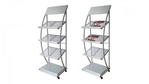 MAGAZINE / BROCHURE ROLLING HOLDER SILVER – BRH-3S MAGAZINE / BROCHURE ROLLING HOLDER SILVER - BRH-3S