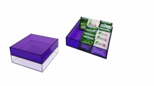 PLASTIC ORGANIZER TRAY PURPLE – 7″W X 1¾”H PLASTIC ORGANIZER TRAY PURPLE - 7"W X 1¾"H