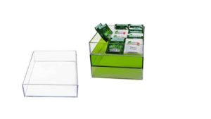 PLASTIC ORGANIZER TRAY CLEAR – 7″W X 1¾”H PLASTIC ORGANIZER TRAY CLEAR - 7"W X 1¾"H