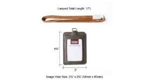 Vertical ID card holder & lanyard – Dark Brown Vertical ID card holder & lanyard - Dark Brown