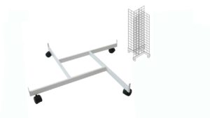 4 Way Grid Base With Casters White 4 Way Grid Base With Casters White