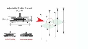 ADJUSTABLE DOUBLE BRACKET #C010 ADJUSTABLE DOUBLE BRACKET #C010