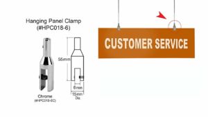 HANGING PANEL CLAMP– 6 MM PANEL #HPC018-6C HANGING PANEL CLAMP– 6 MM PANEL #HPC018-6C
