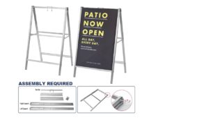 PORTABLE ALUMINUM A-FRAME1313S – 24″W X 36″H – SANDWICH BOARD HEAVY DUTY SIGNBOARD STREET ADVERTISING PORTABLE ALUMINUM A-FRAME1313S - 24"W X 36"H - SANDWICH BOARD HEAVY DUTY SIGNBOARD STREET ADVERTISING