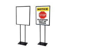 Bulletin Sign Holder BLACK – BH-28B Bulletin Sign Holder BLACK - BH-28B
