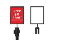 Black Frame Sign Holder for Stanchions – #STSH011P Black Frame Sign Holder for Stanchions - #STSH011P