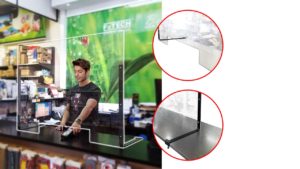 METAL BASE ACRYLIC SHIELD PROTECTION