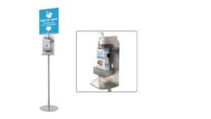 Hand Sanitizer Dispenser Floor Stand with Sign Holder – HSD-F04 Hand Sanitizer Dispenser Floor Stand with Sign Holder - HSD-F04