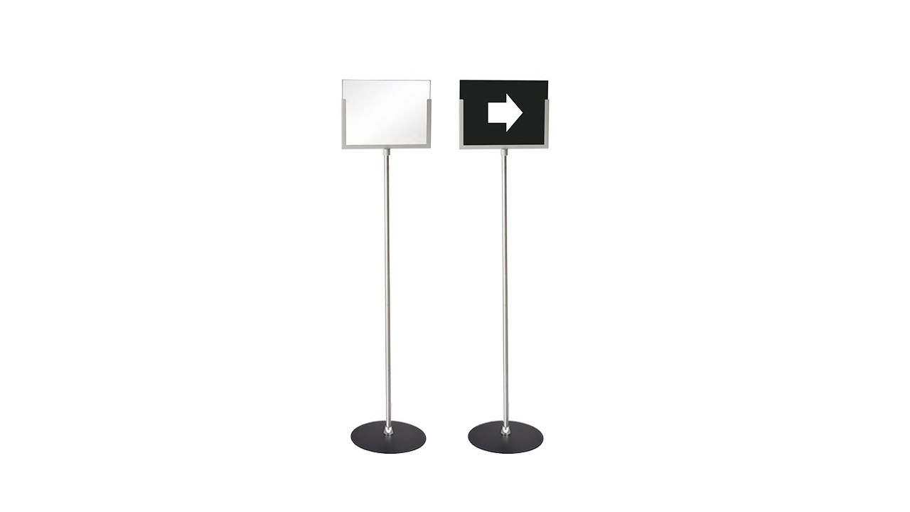 LETTER SIZE SIGN STAND SILVER- FSH004LS