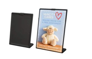SLANTED ACRYLIC SIGN HOLDERS BLACK SLANTED ACRYLIC SIGN HOLDERS BLACK