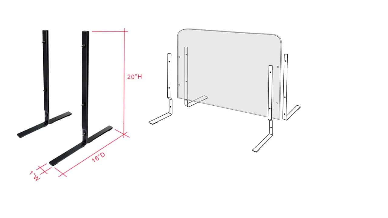 COUNTERTOP METAL BAR "T" SUPPORT - #FBB020