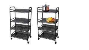 Utility Mesh Shelf Rolling Rack – UR2404B Utility Mesh Shelf Rolling Rack – UR2404B