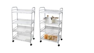 Utility Mesh Shelf Rolling Rack – UR2404W Utility Mesh Shelf Rolling Rack – UR2404W