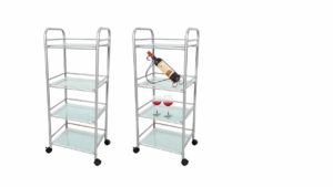 Utility Glass Shelf Rolling Rack – UR1602S Utility Glass Shelf Rolling Rack – UR1602S