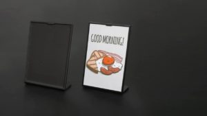SLANTED ACRYLIC SIGN HOLDER BLACK 5¾”W X 8”H – CTS0305B SLANTED ACRYLIC SIGN HOLDER BLACK 5¾”W X 8”H - CTS0305B