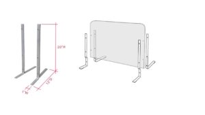 COUNTERTOP METAL BAR “T” SUPPORT - #FBB020S