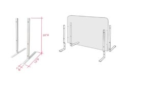 COUNTERTOP METAL BAR “T” SUPPORT - FBB020W