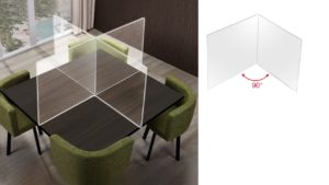 Tabletop 90° Acrylic Shield Tabletop 90° Acrylic Shield